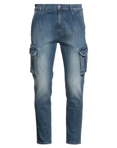 Grey Daniele Alessandrini Man Jeans Blue Size 32 Cotton, Elastane