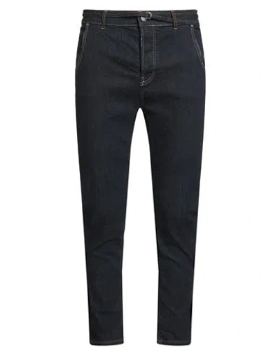Grey Daniele Alessandrini Man Jeans Blue Size 32 Cotton, Elastane In Black