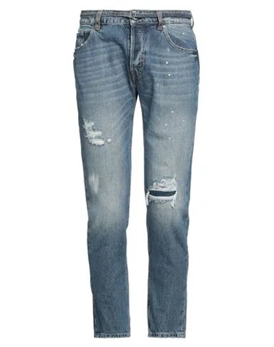 Grey Daniele Alessandrini Man Jeans Blue Size 33 Cotton
