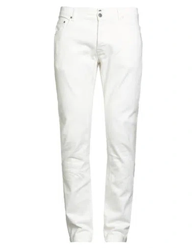 Grey Daniele Alessandrini Man Jeans Off White Size 34 Cotton, Elastane