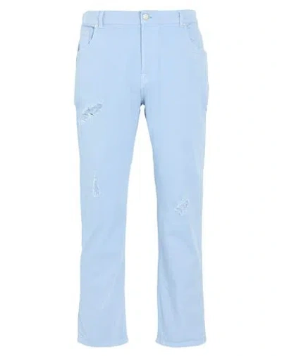 Grey Daniele Alessandrini Man Jeans Sky Blue Size 38 Cotton, Elastane