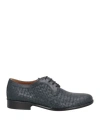 Grey Daniele Alessandrini Man Lace-up Shoes Midnight Blue Size 6 Soft Leather