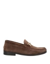 Grey Daniele Alessandrini Man Loafers Khaki Size 9 Leather