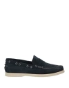 Grey Daniele Alessandrini Man Loafers Navy Blue Size 9 Leather