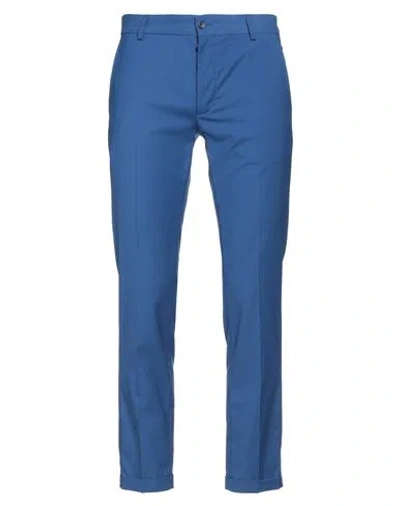 Grey Daniele Alessandrini Man Pants Azure Size 30 Polyester, Viscose, Elastane In Blue