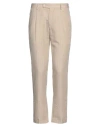 Grey Daniele Alessandrini Man Pants Beige Size 36 Linen, Viscose In Beige