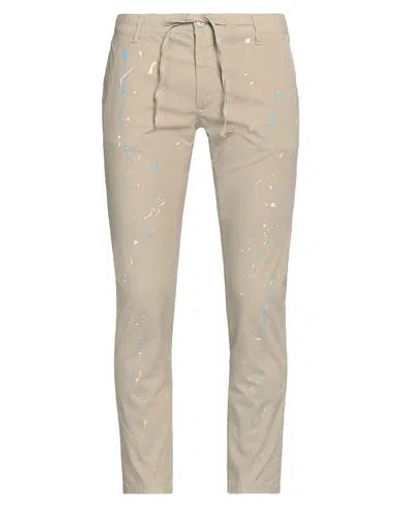 Grey Daniele Alessandrini Man Pants Beige Size 32 Cotton, Elastane