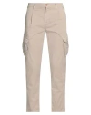 Grey Daniele Alessandrini Man Pants Beige Size 33 Cotton, Elastane