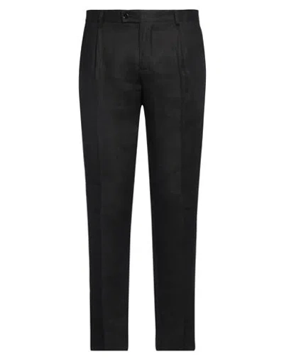 Grey Daniele Alessandrini Man Pants Black Size 30 Linen
