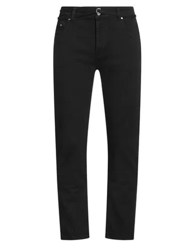 Grey Daniele Alessandrini Man Pants Black Size 33 Cotton, Elastane
