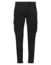 Grey Daniele Alessandrini Man Pants Black Size 34 Cotton, Elastane