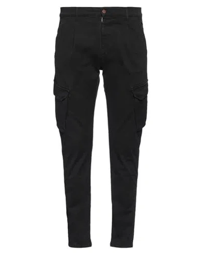 Grey Daniele Alessandrini Man Pants Black Size 32 Cotton, Elastane