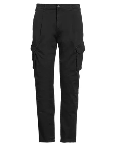 GREY DANIELE ALESSANDRINI GREY DANIELE ALESSANDRINI MAN PANTS BLACK SIZE 36 COTTON, ELASTANE