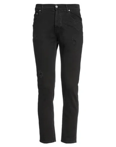 Grey Daniele Alessandrini Man Pants Black Size 40 Organic Cotton, Elastane