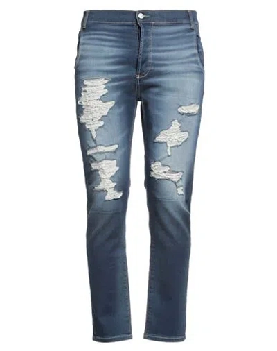 Grey Daniele Alessandrini Man Pants Blue Size 30 Cotton, Elastane
