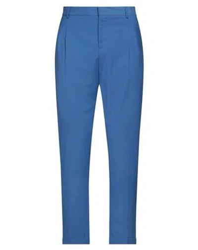 Grey Daniele Alessandrini Man Pants Blue Size 34 Polyester, Viscose, Elastane