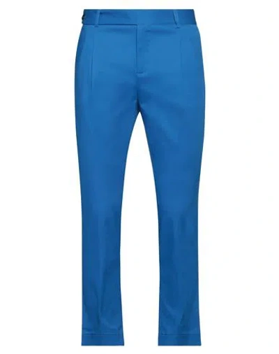 Grey Daniele Alessandrini Man Pants Bright Blue Size 32 Cotton, Elastane