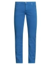 Grey Daniele Alessandrini Man Pants Bright Blue Size 33 Cotton, Elastane