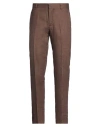 Grey Daniele Alessandrini Man Pants Brown Size 28 Linen In Brown