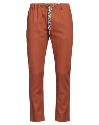 Grey Daniele Alessandrini Man Pants Brown Size 30 Linen, Viscose, Polyester, Cotton