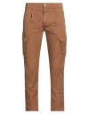 Grey Daniele Alessandrini Man Pants Brown Size 32 Cotton, Elastane In Brown