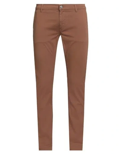 Grey Daniele Alessandrini Man Pants Brown Size 32 Cotton, Elastane
