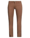 Grey Daniele Alessandrini Man Pants Brown Size 32 Cotton, Elastane