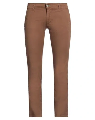 Grey Daniele Alessandrini Man Pants Brown Size 32 Cotton, Elastane