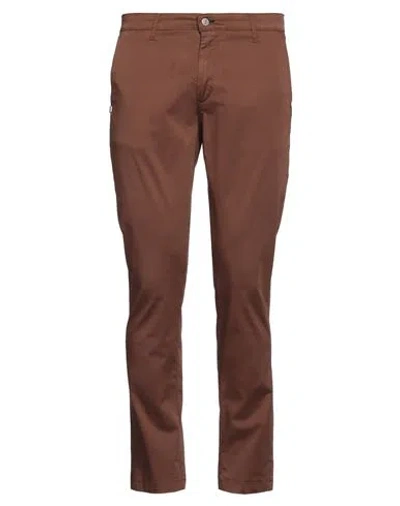 Grey Daniele Alessandrini Man Pants Brown Size 32 Cotton, Elastane