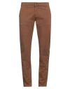 Grey Daniele Alessandrini Man Pants Brown Size 33 Cotton, Elastane