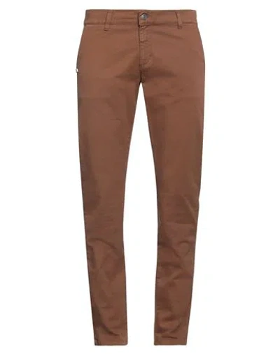 Grey Daniele Alessandrini Man Pants Brown Size 33 Cotton, Elastane