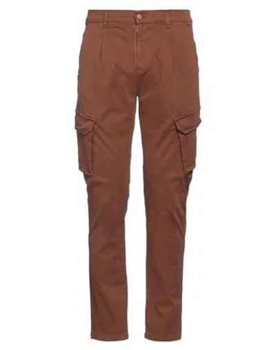 Grey Daniele Alessandrini Man Pants Brown Size 33 Cotton, Elastane