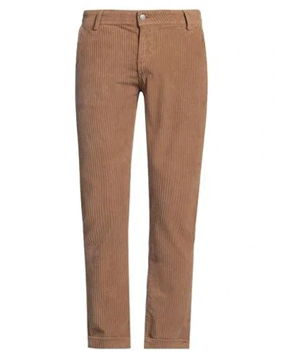 Grey Daniele Alessandrini Man Pants Brown Size 34 Cotton, Elastane