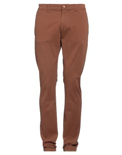 Grey Daniele Alessandrini Man Pants Brown Size 34 Cotton, Elastane