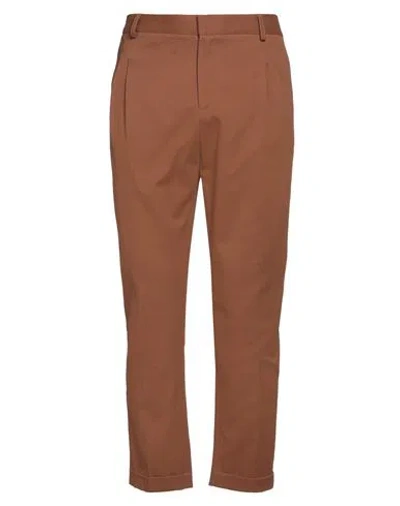 Grey Daniele Alessandrini Man Pants Brown Size 36 Cotton, Elastane