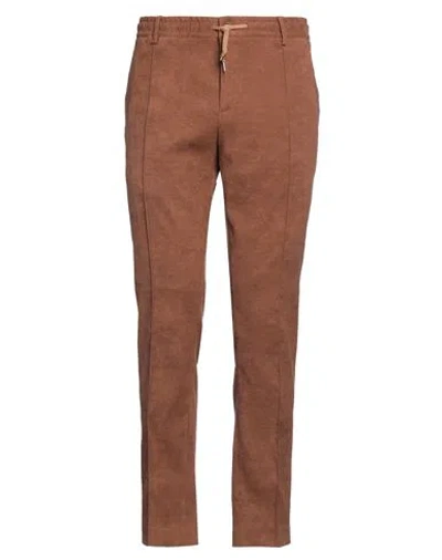 Grey Daniele Alessandrini Man Pants Brown Size 36 Polyester, Elastane