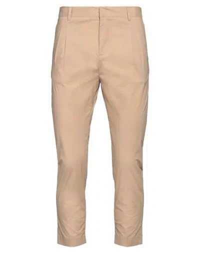 Grey Daniele Alessandrini Man Pants Camel Size 32 Cotton, Elastane In Beige