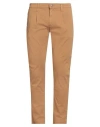 Grey Daniele Alessandrini Man Pants Camel Size 33 Cotton, Elastane In Metallic