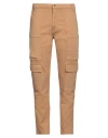 Grey Daniele Alessandrini Man Pants Camel Size 32 Cotton, Elastane In Sand