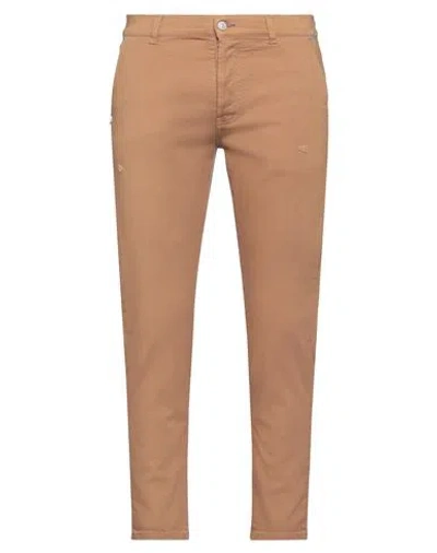 Grey Daniele Alessandrini Man Pants Camel Size 32 Cotton, Elastane In Brown