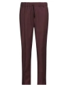 Grey Daniele Alessandrini Man Pants Chocolate Brown Size 30 Polyester, Wool, Elastane In Burgundy