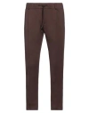 Grey Daniele Alessandrini Man Pants Chocolate Brown Size 38 Polyester, Viscose, Elastane