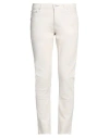Grey Daniele Alessandrini Man Pants Cream Size 28 Cotton, Elastane In White
