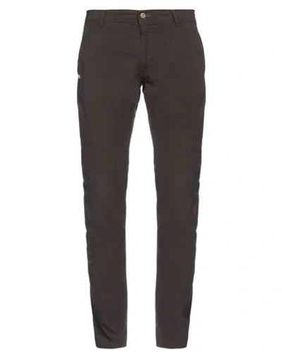 Grey Daniele Alessandrini Man Pants Dark Brown Size 32 Cotton, Elastane