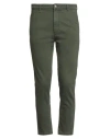 Grey Daniele Alessandrini Man Pants Dark Green Size 30 Organic Cotton, Elastane