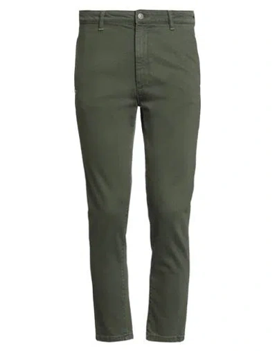 Grey Daniele Alessandrini Man Pants Dark Green Size 30 Organic Cotton, Elastane