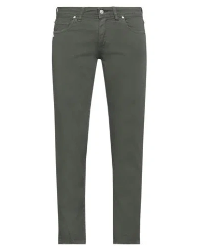 Grey Daniele Alessandrini Man Pants Dark Green Size 32 Cotton, Elastane