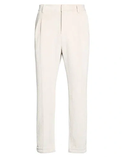 Grey Daniele Alessandrini Man Pants Ivory Size 28 Polyester, Polyamide, Elastane In White