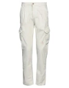 Grey Daniele Alessandrini Man Pants Ivory Size 29 Cotton, Elastane In White