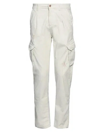 Grey Daniele Alessandrini Man Pants Ivory Size 29 Cotton, Elastane In White